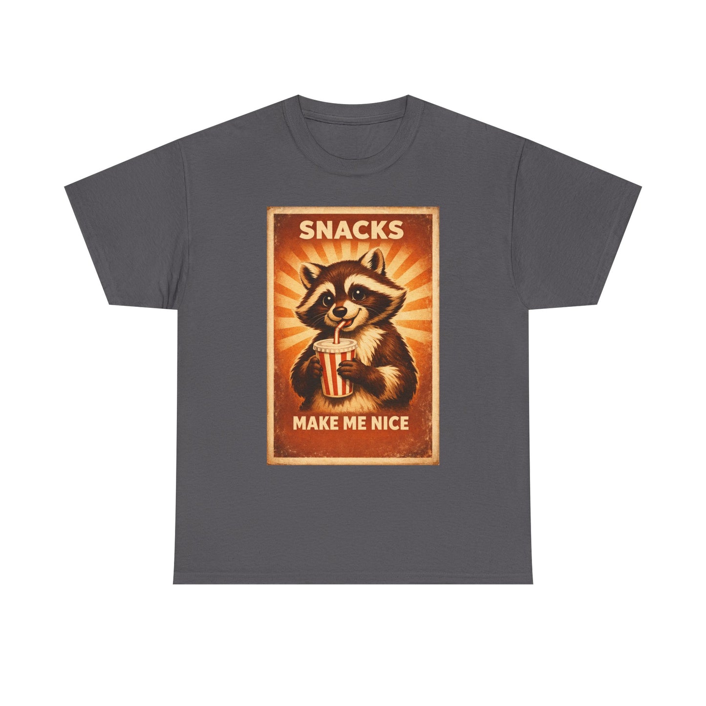 Snacks Make Me Nice Raccoon T-Shirt