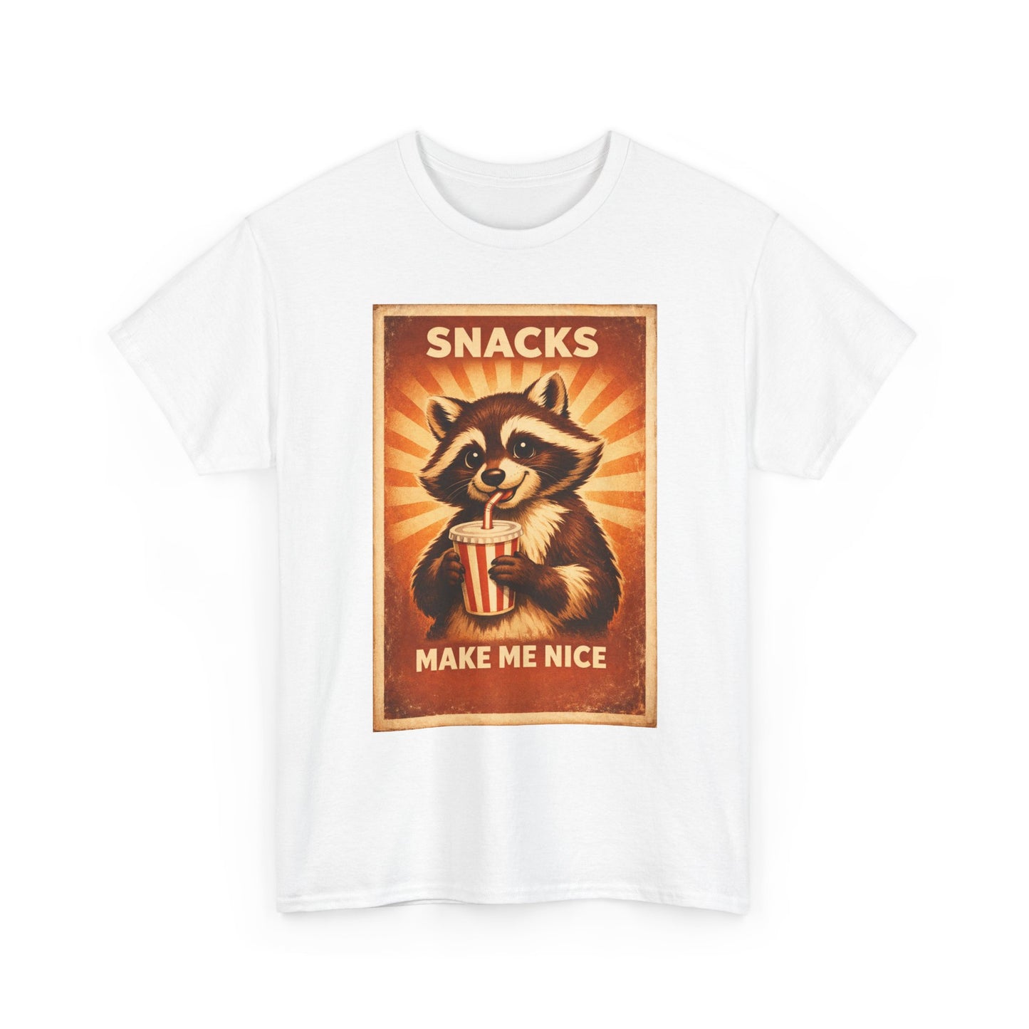 Snacks Make Me Nice Raccoon T-Shirt