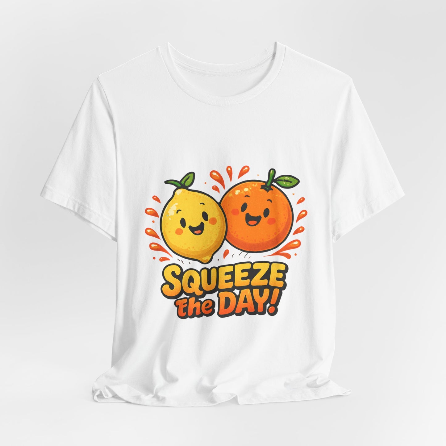 Squeeze the Day Tee | Cute Orange Lemon Illustration, Fruit Pun Shirt