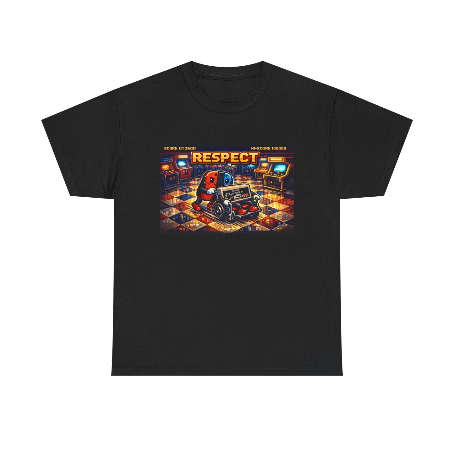 Respect Arcade T-Shirt — Retro Gaming Pinball Design