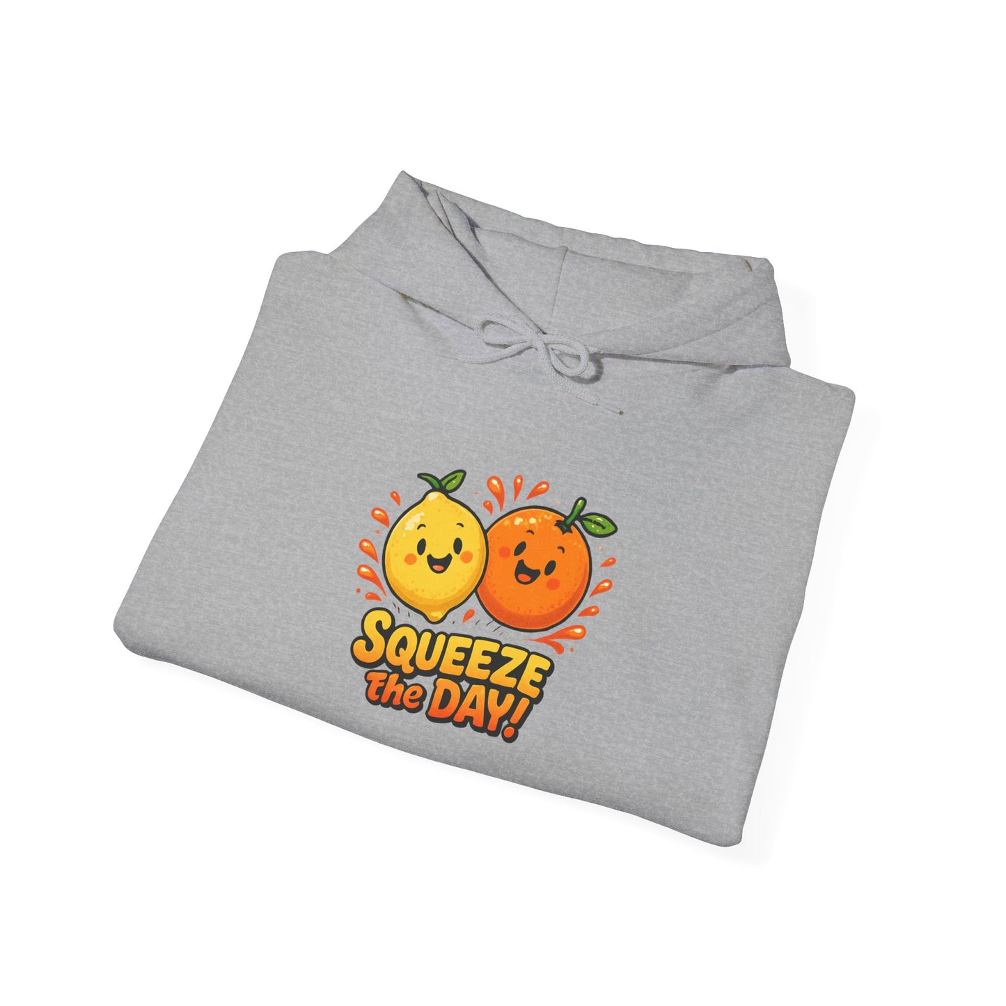 Squeeze the Day Orange & Lemon Hoodie | Cute Fruit Illustration