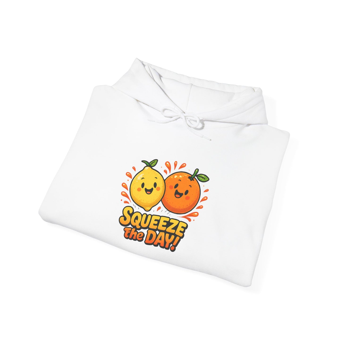 Squeeze the Day Orange & Lemon Hoodie | Cute Fruit Illustration