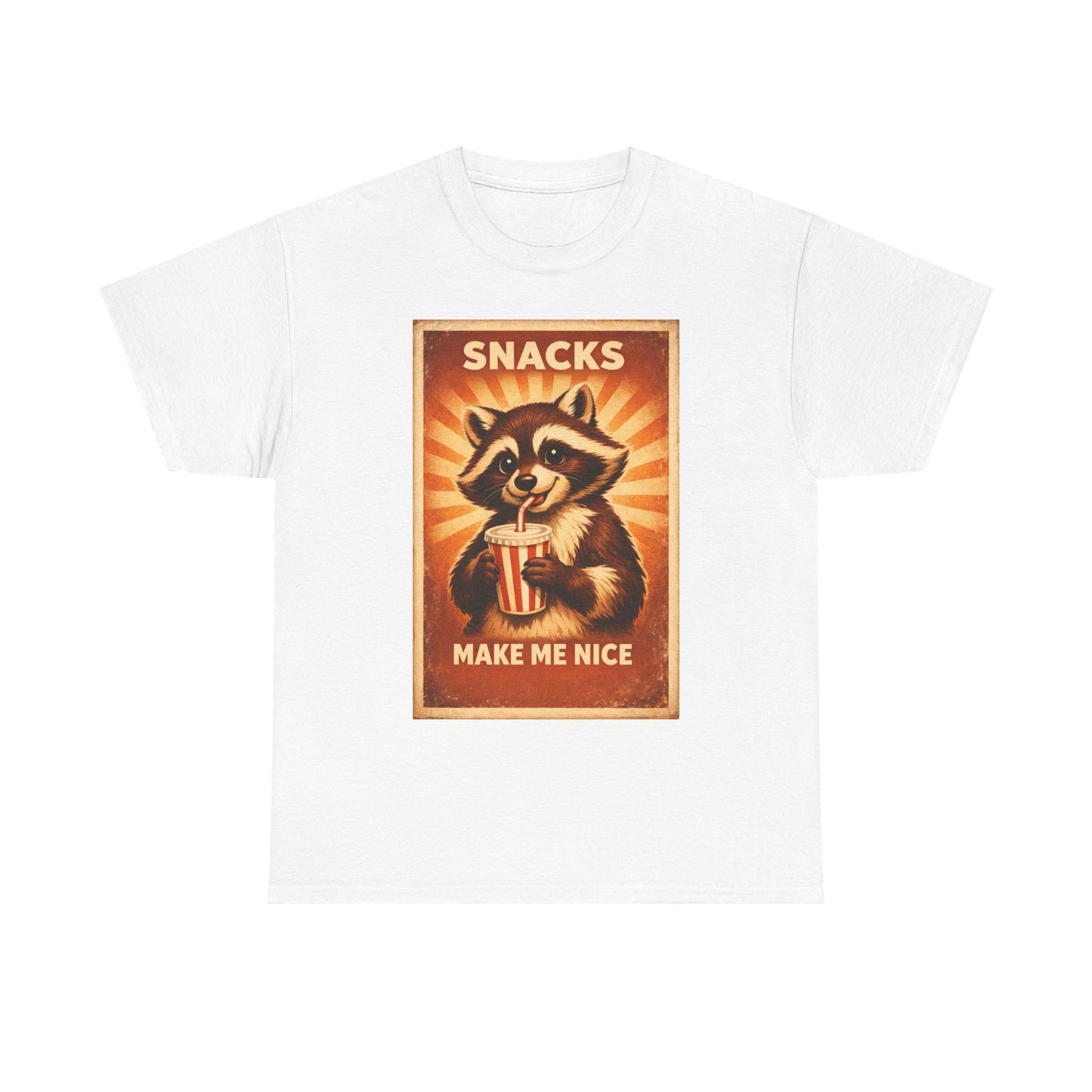 Snacks Make Me Nice Raccoon T-Shirt