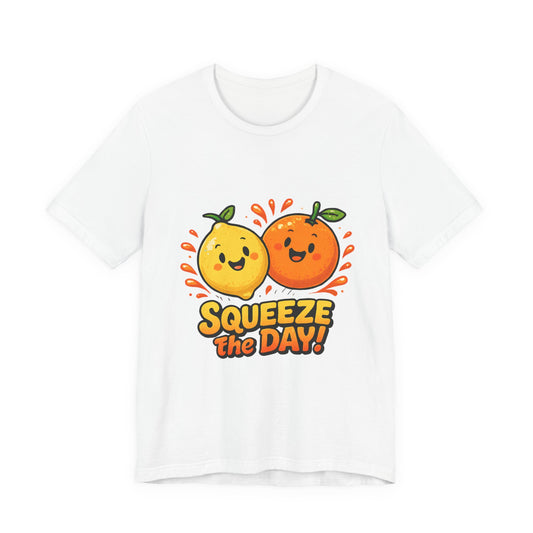 Squeeze the Day Tee | Cute Orange Lemon Illustration, Fruit Pun Shirt