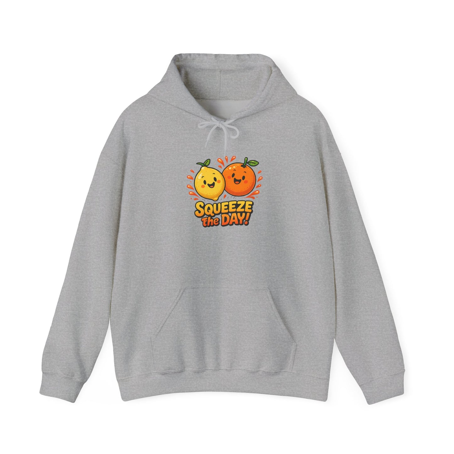 Squeeze the Day Orange & Lemon Hoodie | Cute Fruit Illustration