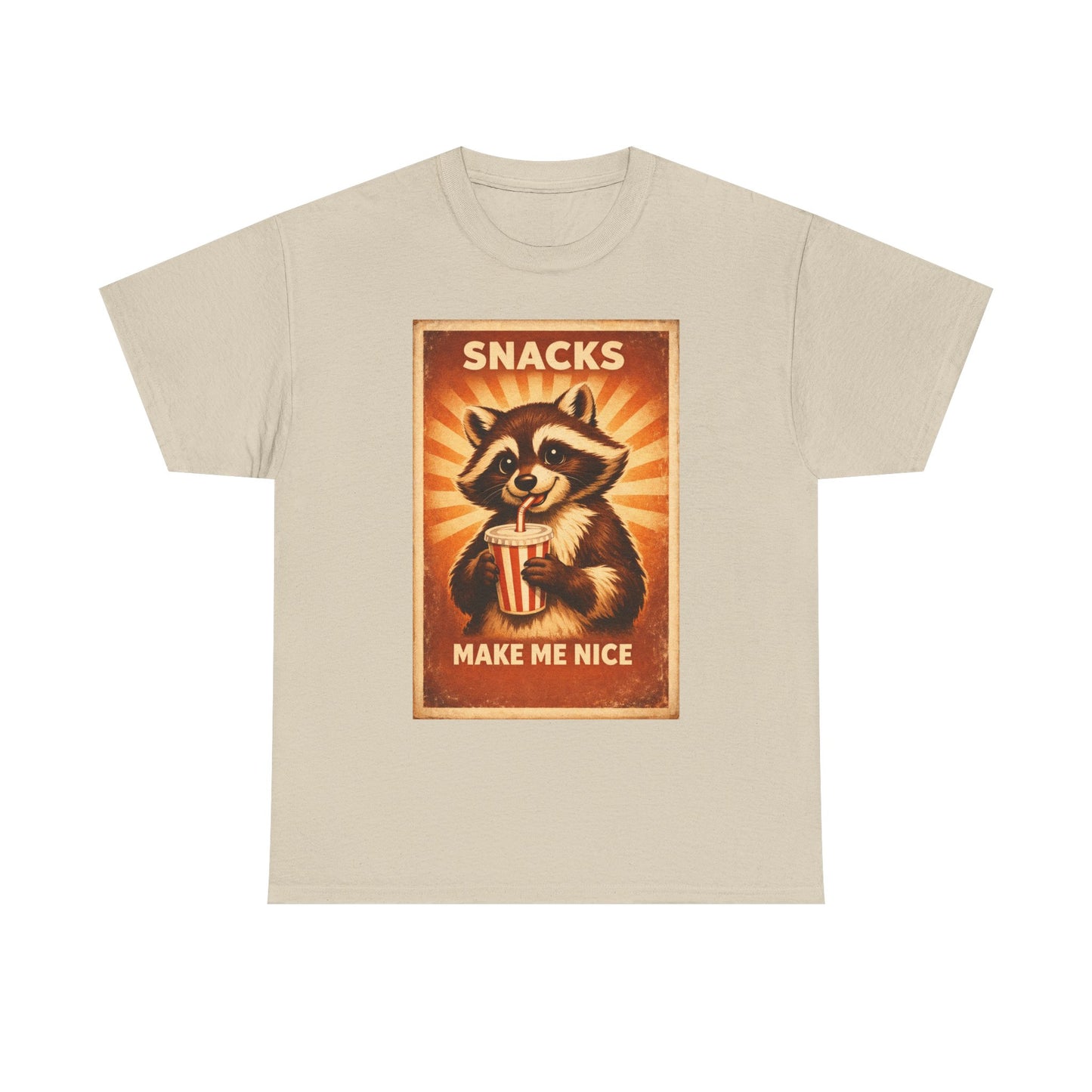 Snacks Make Me Nice Raccoon T-Shirt