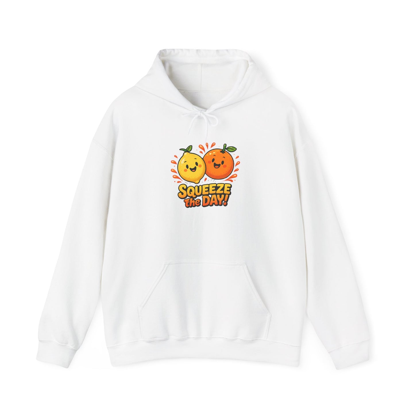 Squeeze the Day Orange & Lemon Hoodie | Cute Fruit Illustration