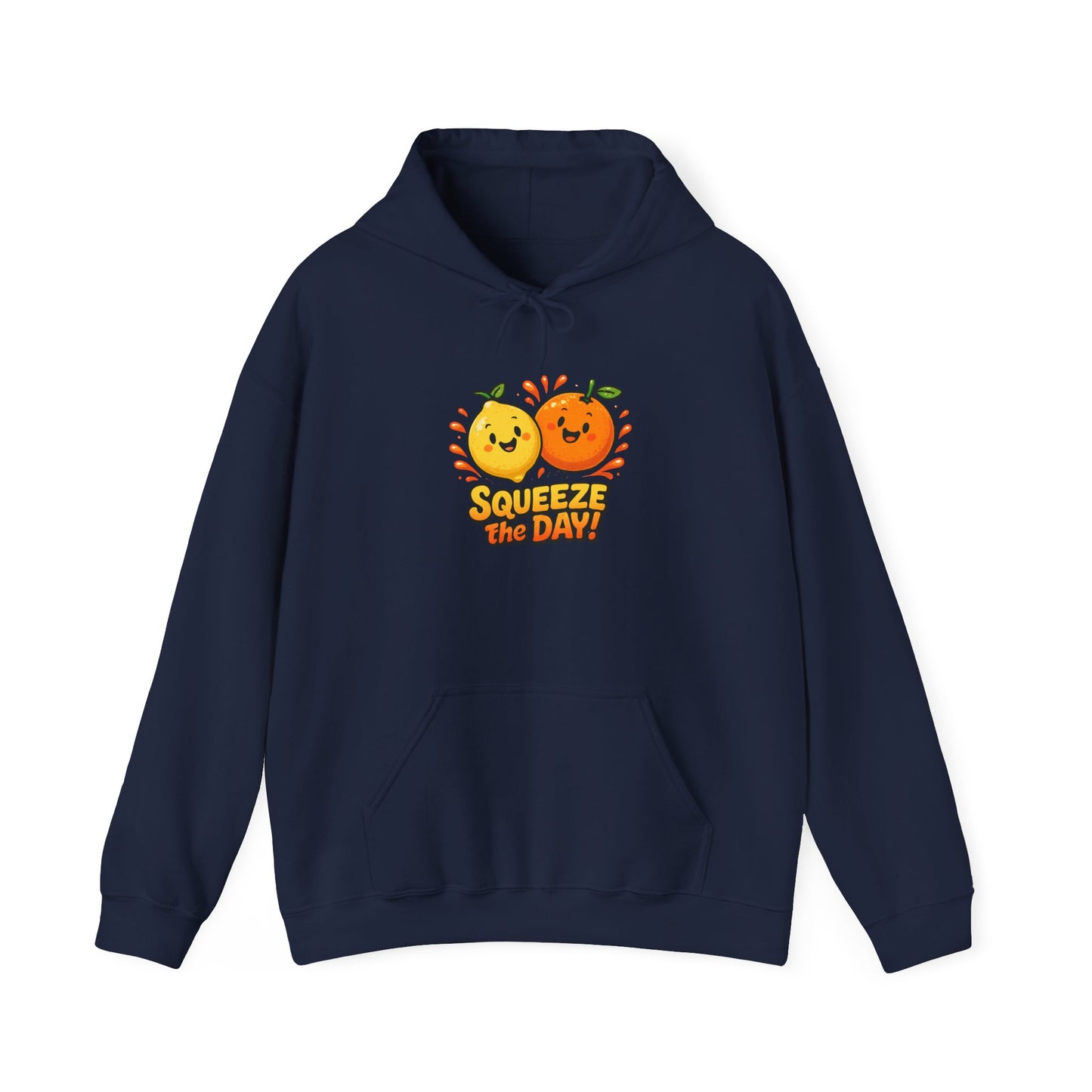 Squeeze the Day Orange & Lemon Hoodie | Cute Fruit Illustration