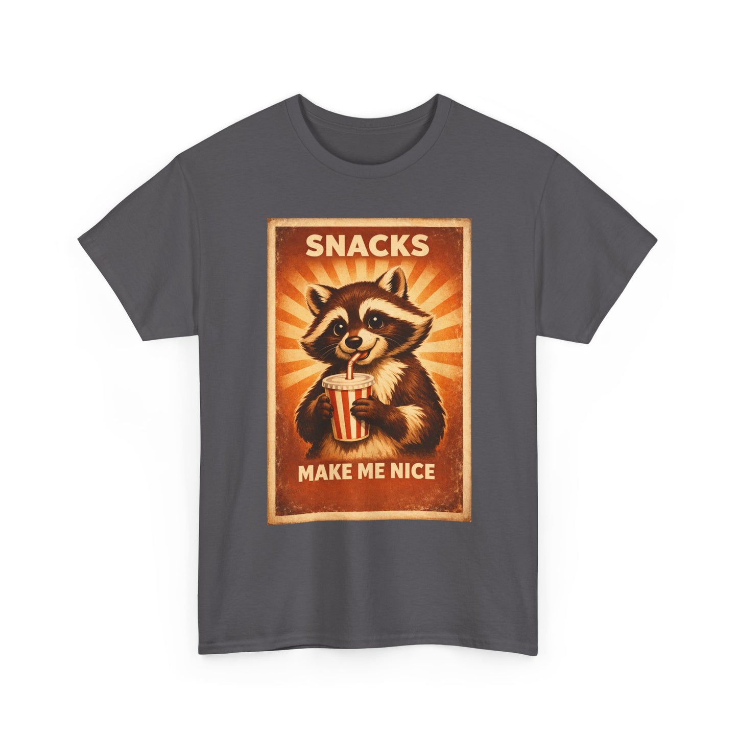 Snacks Make Me Nice Raccoon T-Shirt