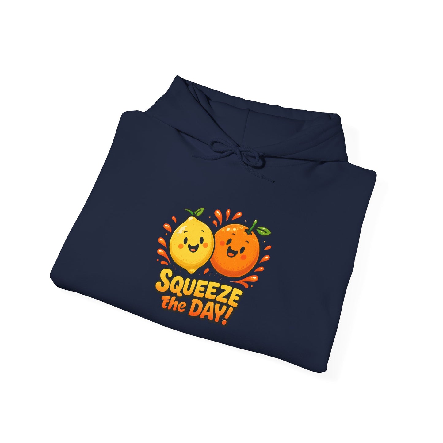 Squeeze the Day Orange & Lemon Hoodie | Cute Fruit Illustration