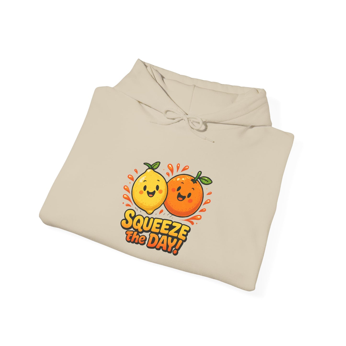 Squeeze the Day Orange & Lemon Hoodie | Cute Fruit Illustration