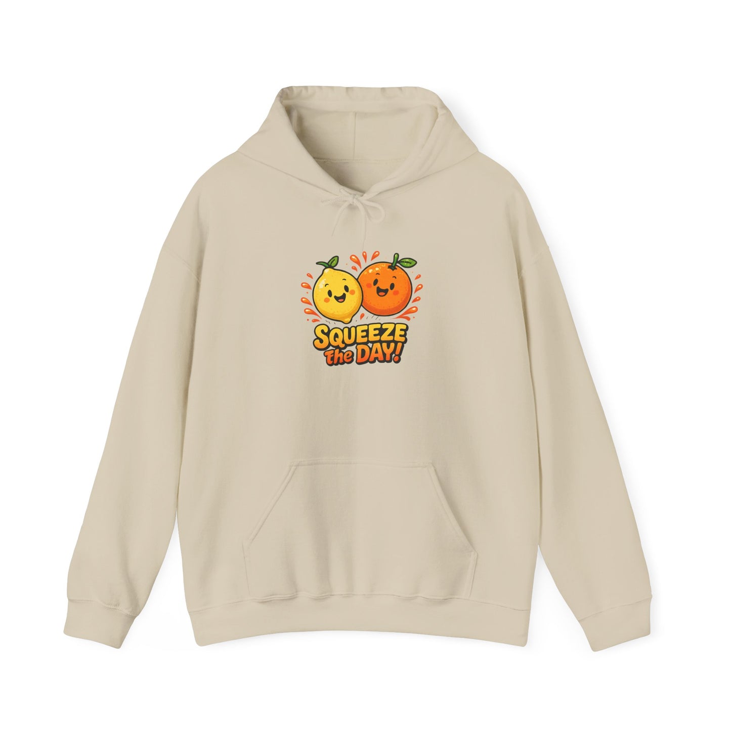 Squeeze the Day Orange & Lemon Hoodie | Cute Fruit Illustration