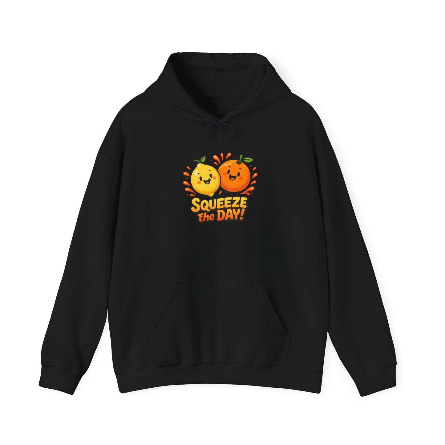 Squeeze the Day Orange & Lemon Hoodie | Cute Fruit Illustration