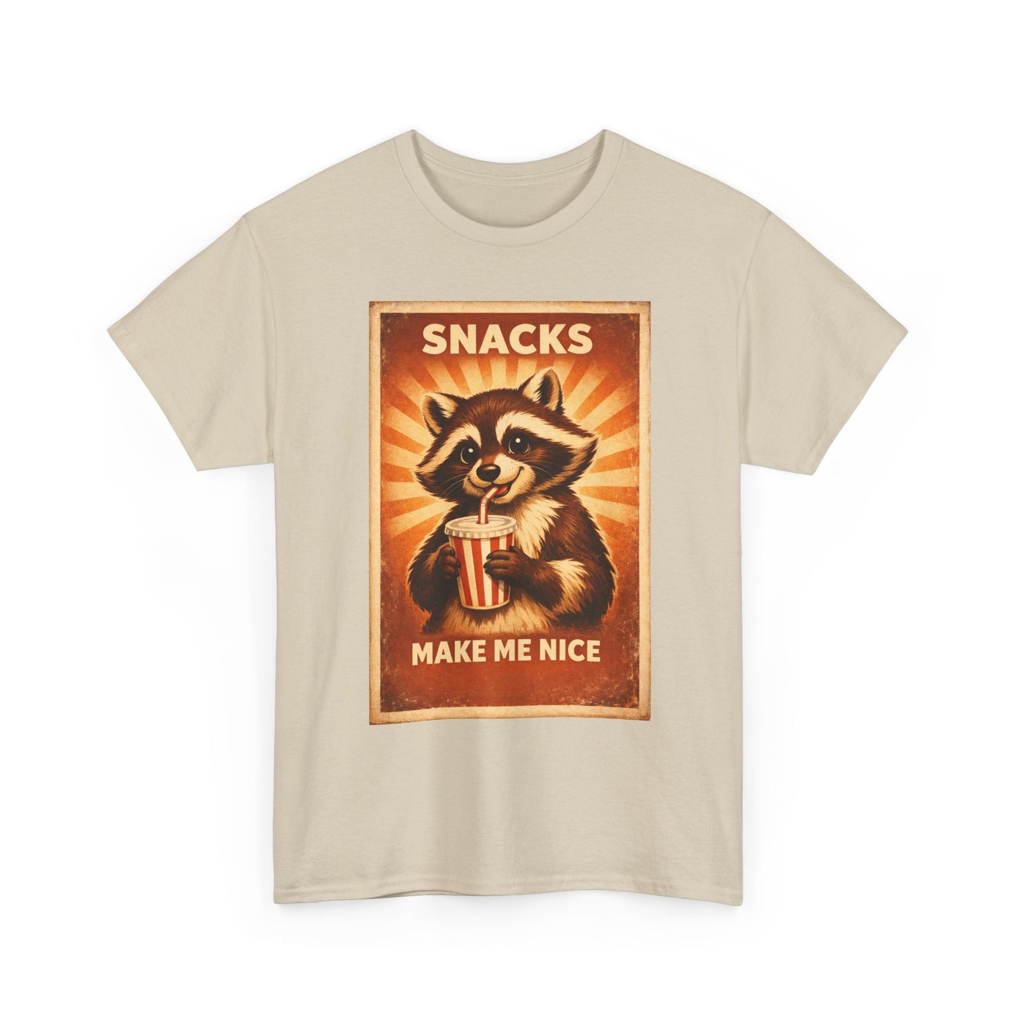 Snacks Make Me Nice Raccoon T-Shirt